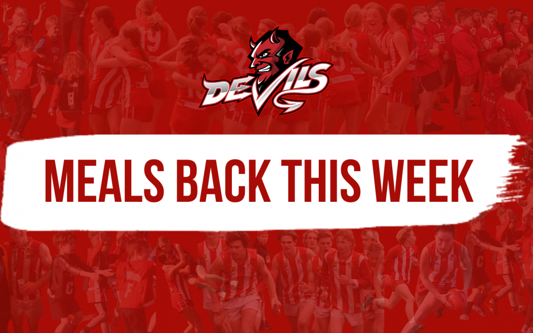 MEALS BACK AT THE CLUB THIS WEEK |