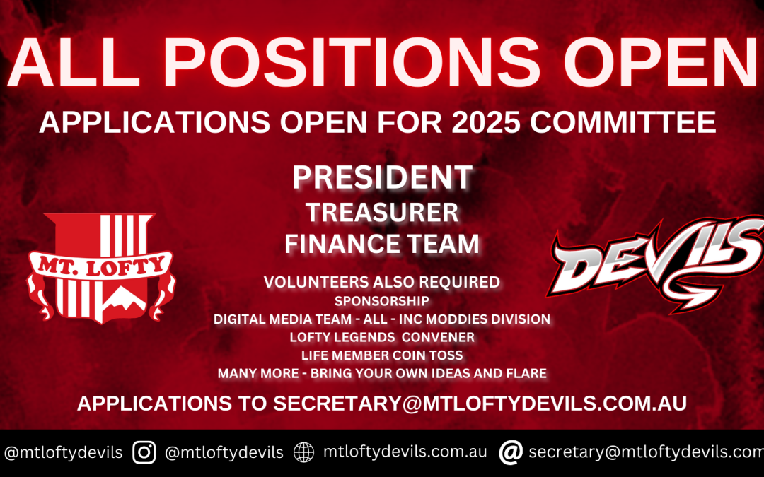 2025 COMMITTEE POSITIONS OPEN |